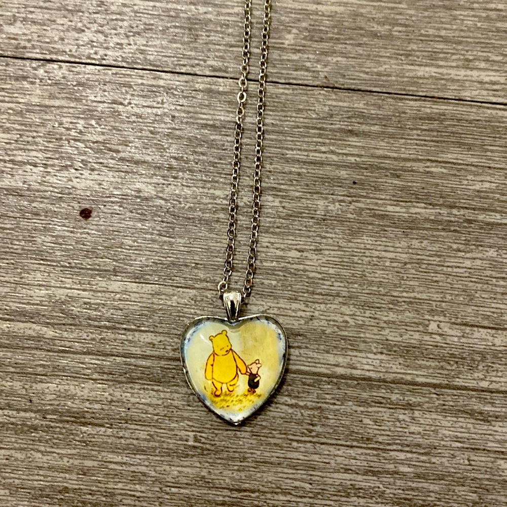 Winnie the Pooh silver necklace with charm! NEW - never been worn and super cute